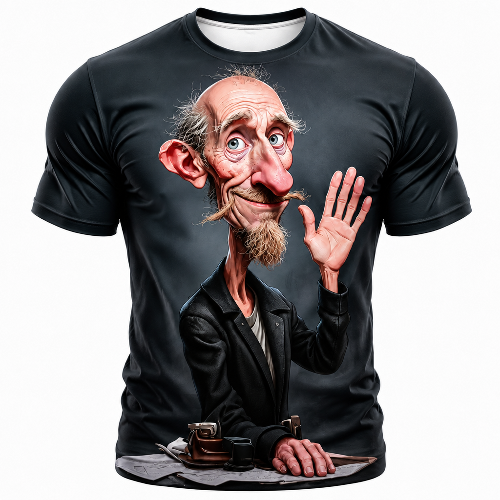 Funny Legendary Old Man Graphic Print Tee