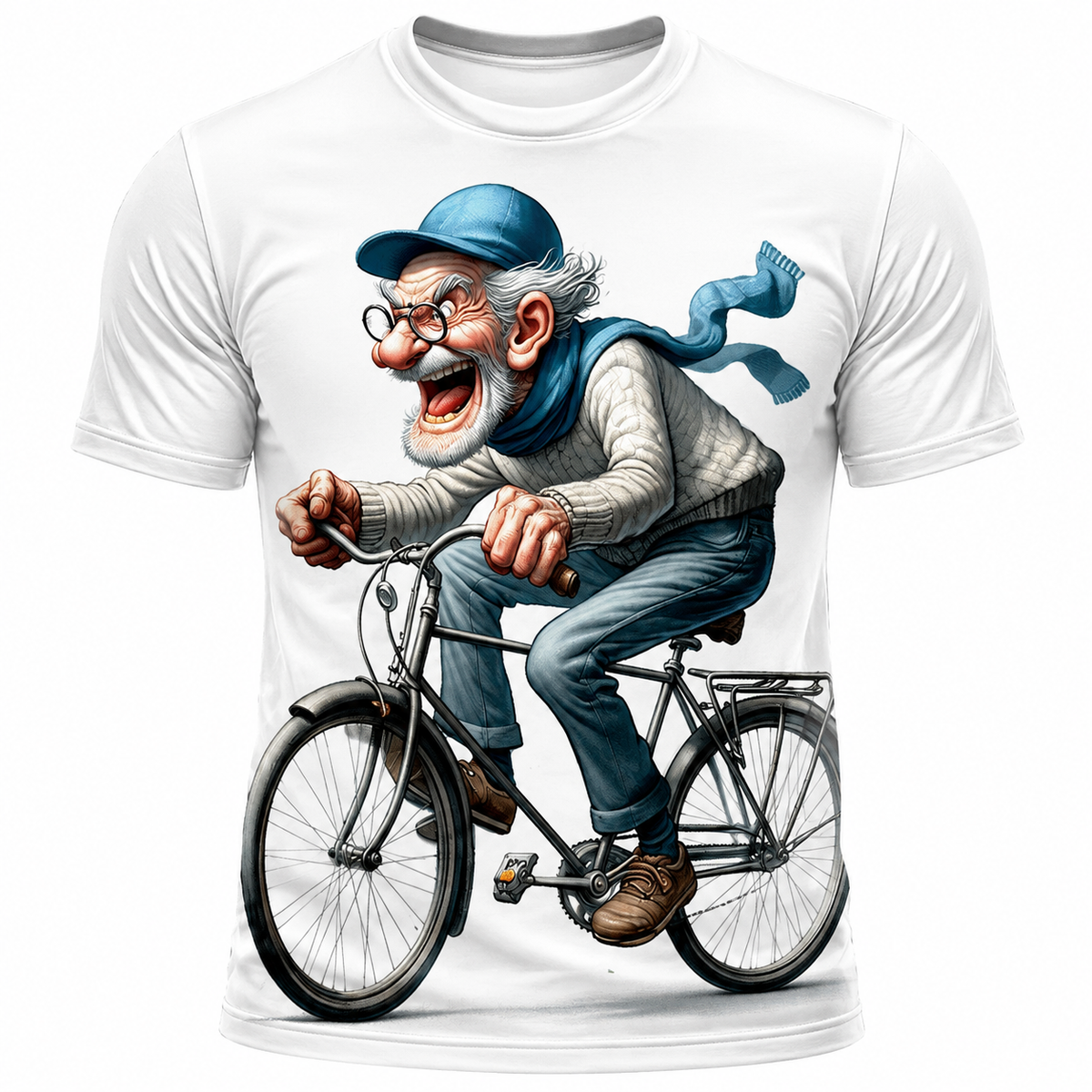 Legendary Old Man Cycling Graphic Tee