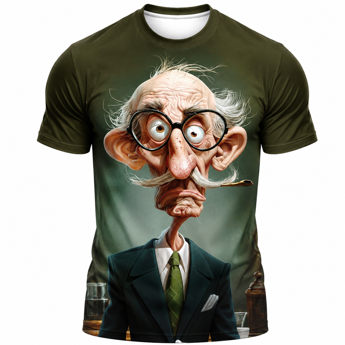 Legendary Funny Old Man Graphic Print Tee
