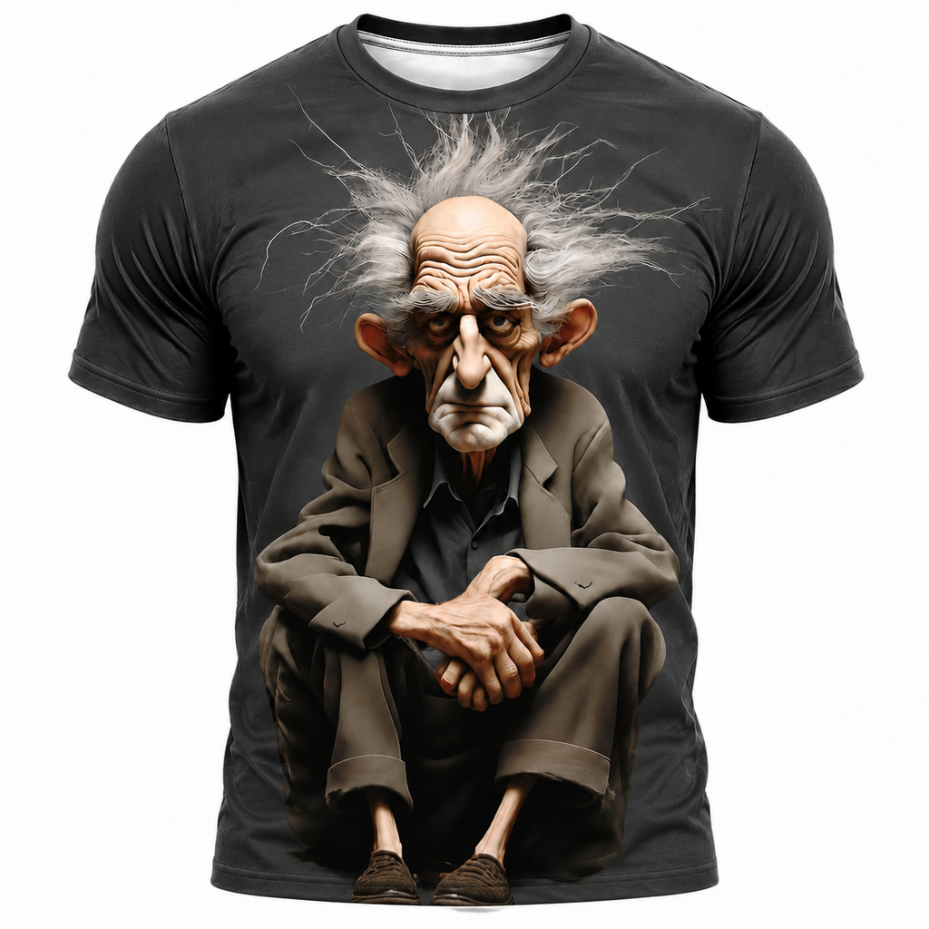 Legendary Funny Old Man Graphic Print Tee