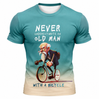 Funny Grandpa Bicycle Riding Print Tee