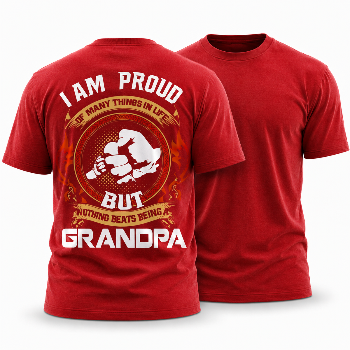 Proud Grandpa Family Statement Graphic Shirt