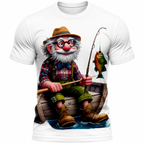 Funny Old Man Fisherman Grandpa Fishing T‑Shirt