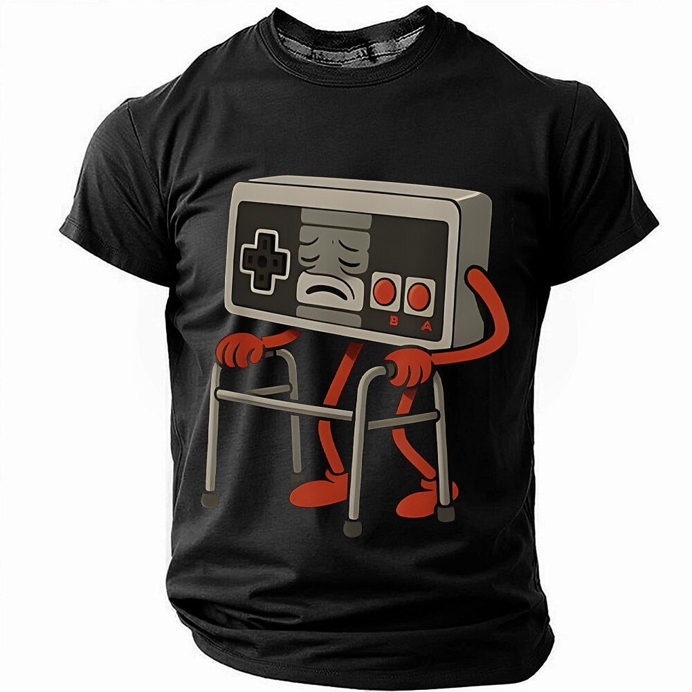 Retro Gaming Controller Walker Funny Old Gamer Graphic Tee