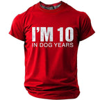 Funny Quote Dog Years Age Joke Graphic Shirt