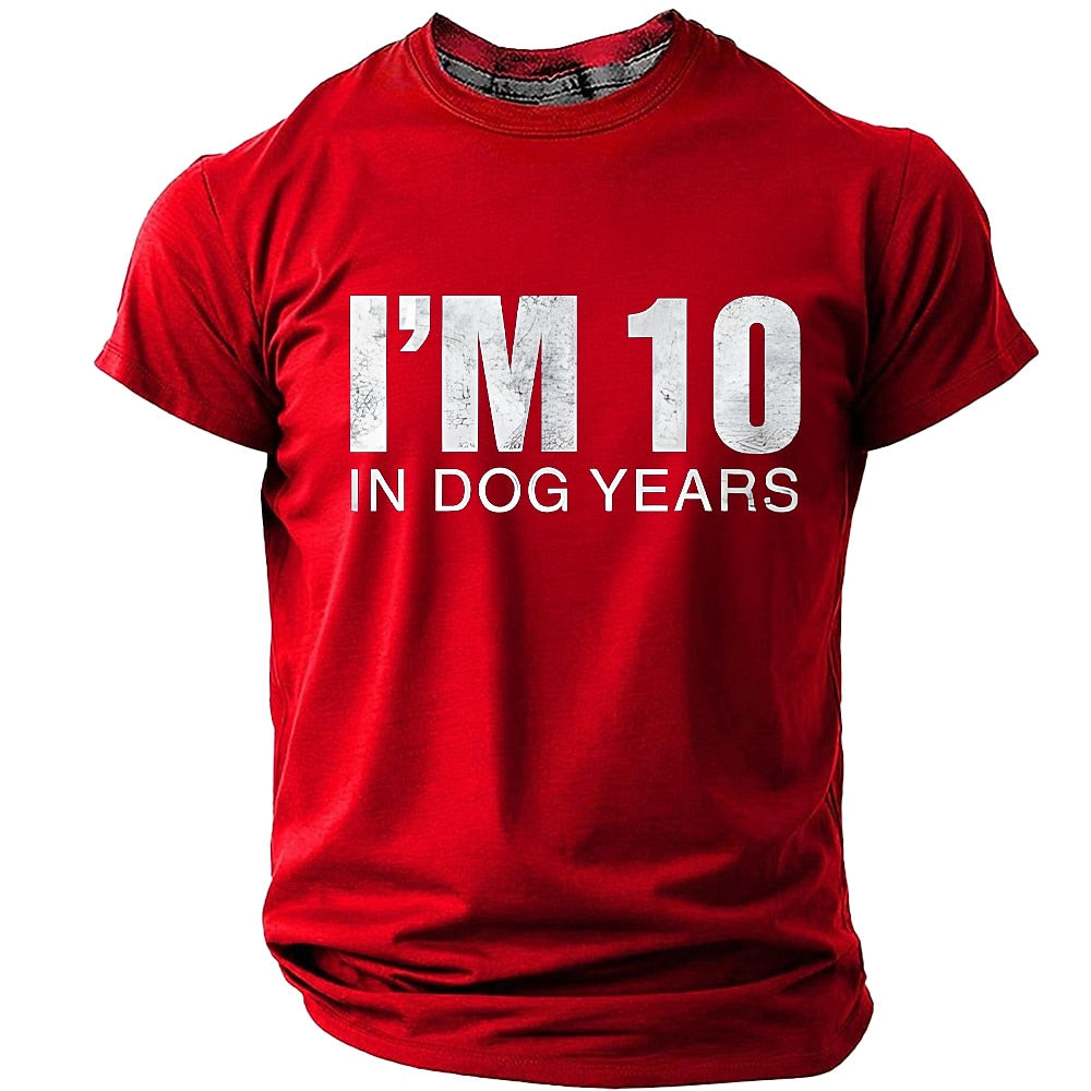 Funny Quote Dog Years Age Joke Graphic Shirt