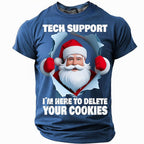 Christmas Tech Support Delete Your Cookies Funny Graphic Tee