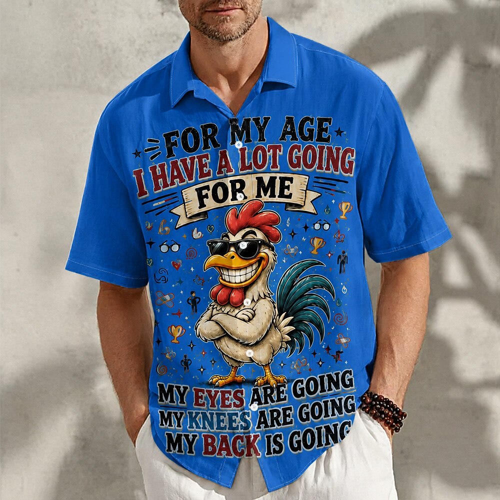 Ironic Duck Slang Cartoon Animal Funny Short Sleeve Shirt