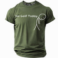 No Golf Today Sad Stick Figure Golfer Graphic Tee