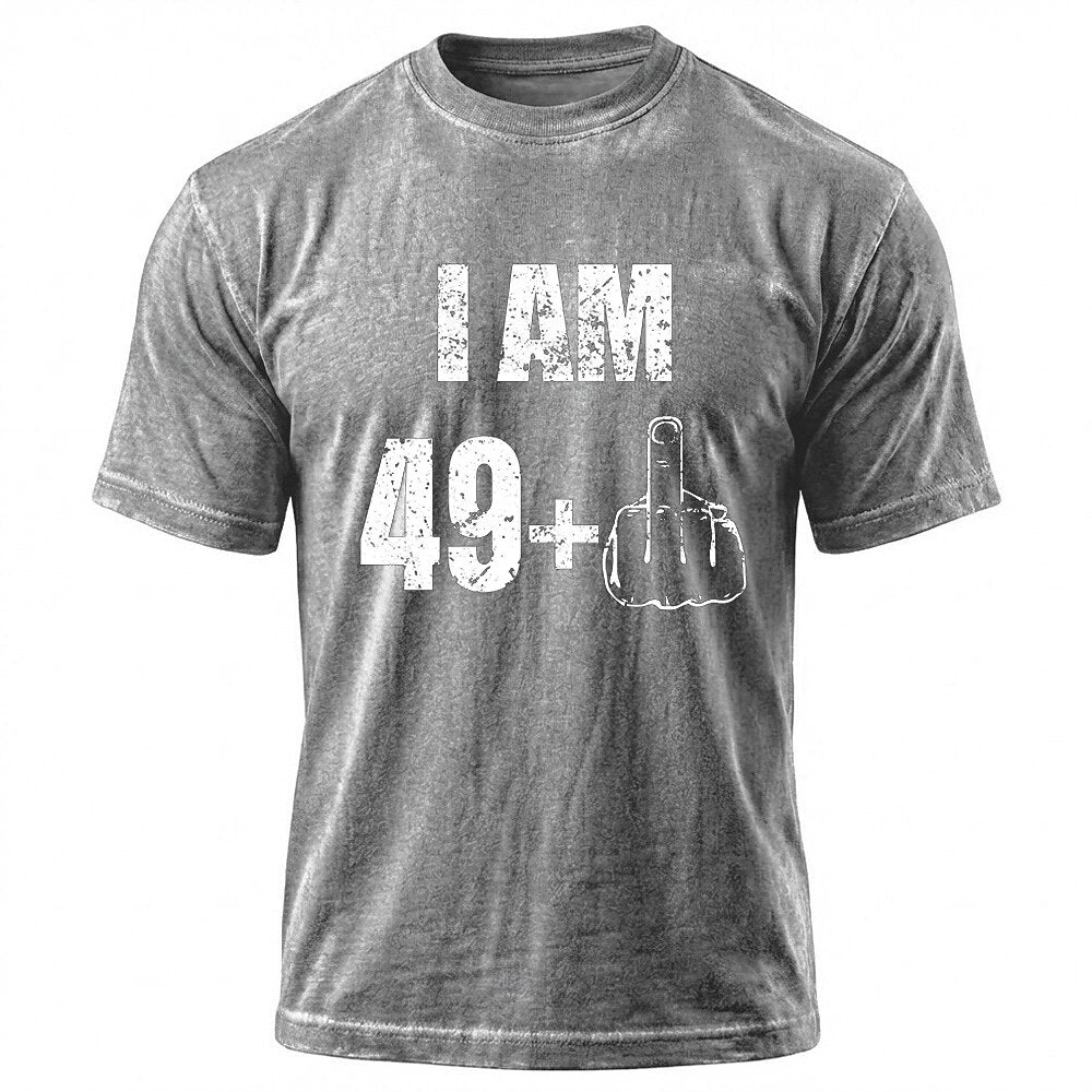 Men's 50th Birthday Aging Quote Short Sleeve Vintage T shirt