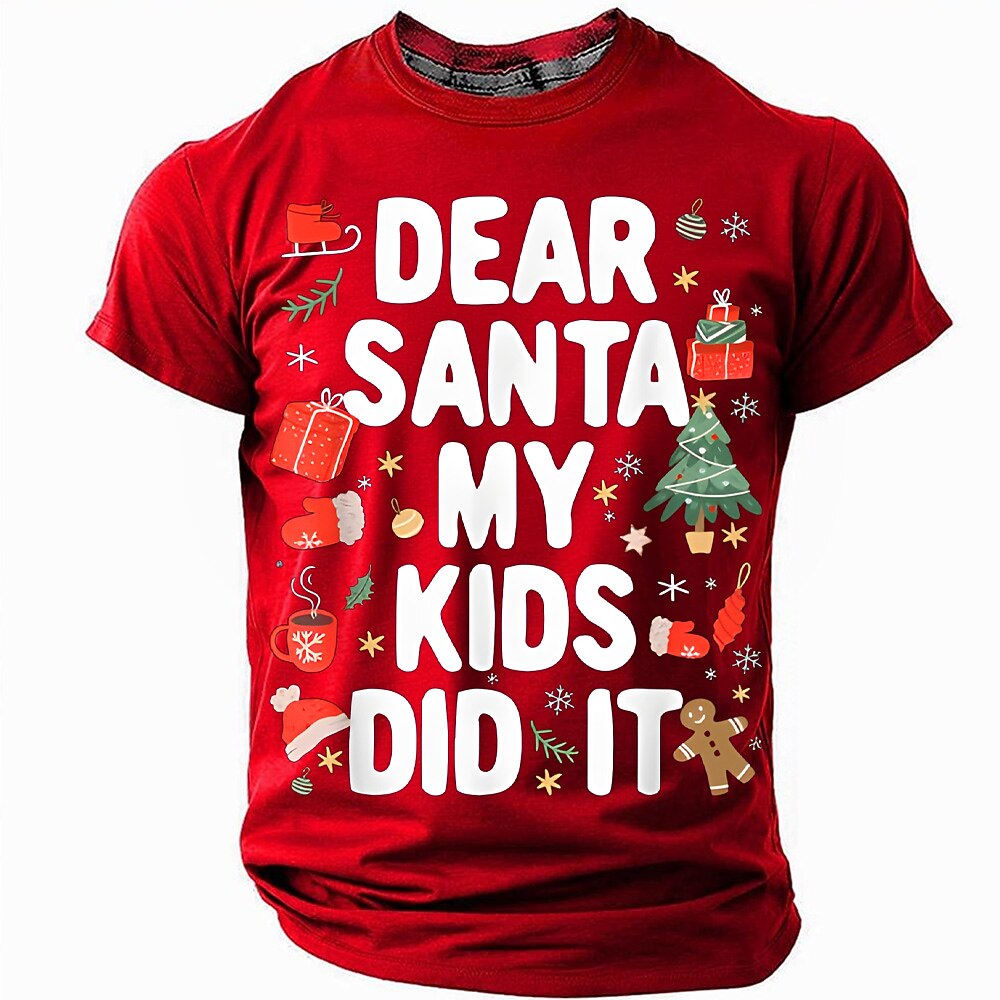Dear Santa My Kids Did It Funny Christmas Tee