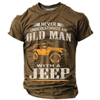Old Man Jeep Warning Vintage Graphic Tee
