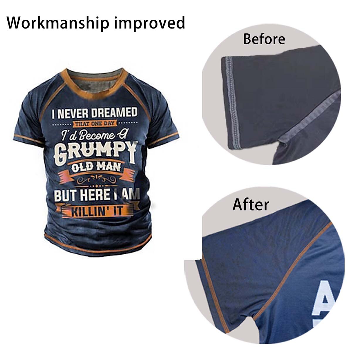 Never Dreamed Grumpy Old Man Graphic Shirt
