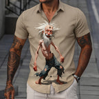 Legendary Cartoon Old Man Vintage Retro Short Sleeve Shirt