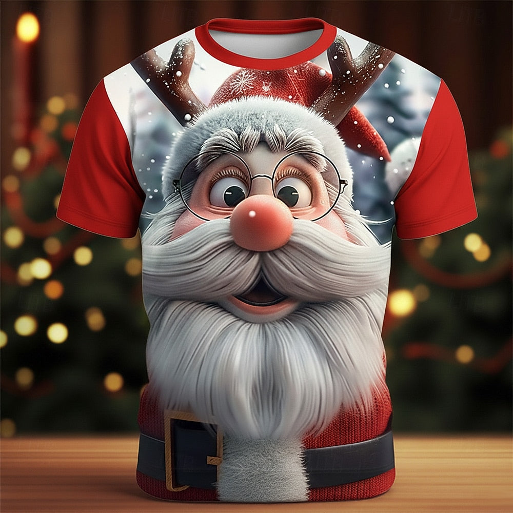 Santa Claus Christmas Artistic Daily Vacation Party Graphic Tee