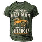 Old Man Jeep Warning Vintage Graphic Tee