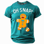 Funny Gingerbread Man Cookie Christmas Graphic Short Sleeve Tee