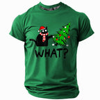 Funny Christmas Cat Tree Holiday Graphic Short Sleeve Tee