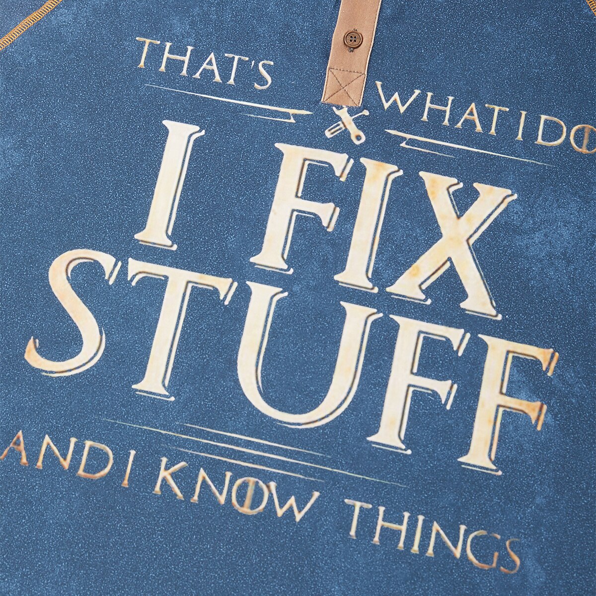 I Fix Stuff And Know Things Graphic Henley Shirt