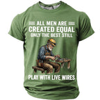 Live Wire Electrician Humor Graphic Shirt
