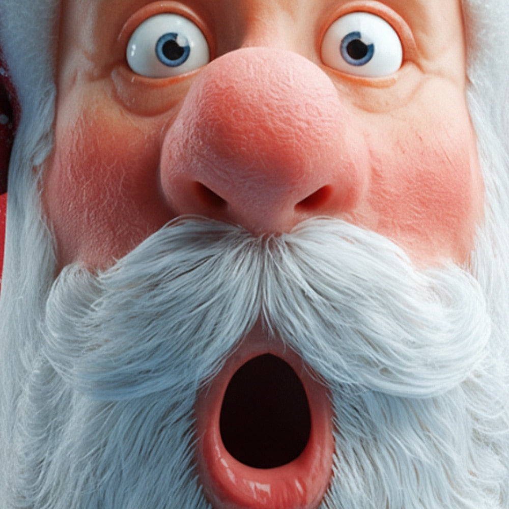 Cartoon Santa Claus Christmas Artistic Street Designer Graphic Tee