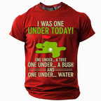 One Under Today Funny Golf Wordplay Graphic Casual Tee