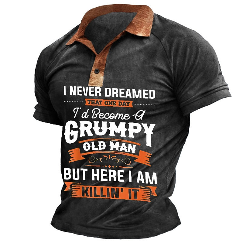 Grumpy Old Man Killin It Funny Aging Graphic Tee