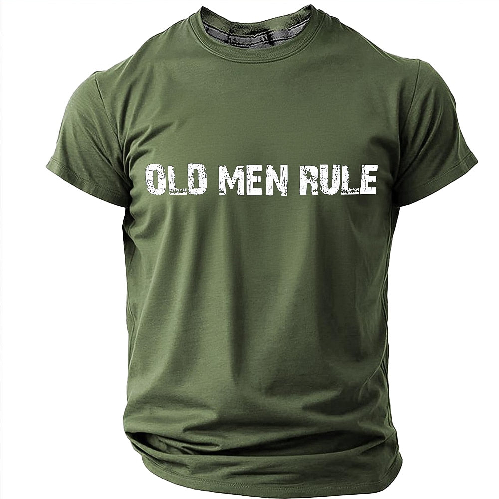Old Men Rule Funny Aging Statement Short Sleeve Tee