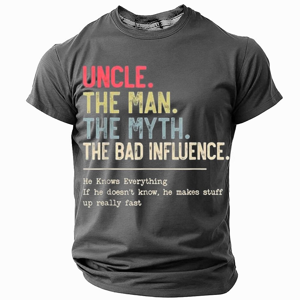 Bad Influence Uncle Humor Graphic Shirt