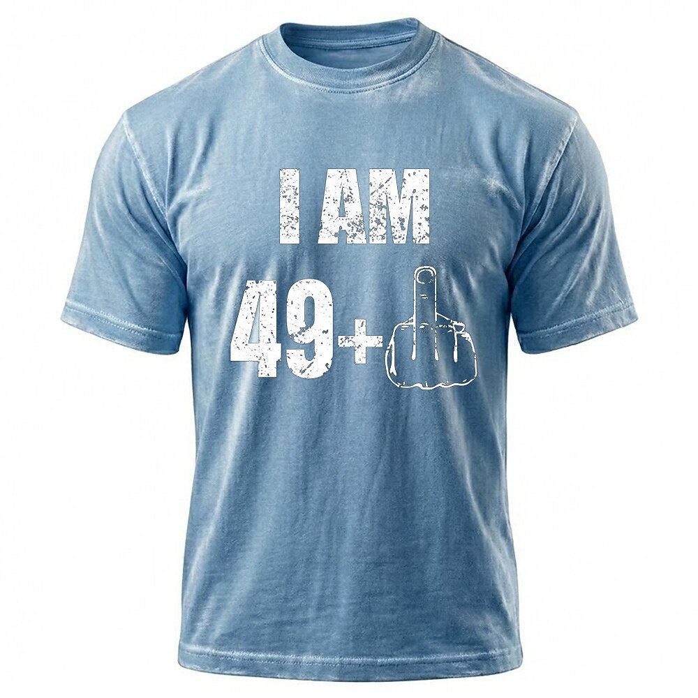Men's 50th Birthday Aging Quote Short Sleeve Vintage T shirt