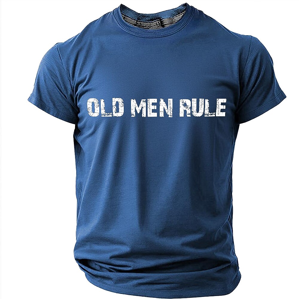 Old Men Rule Funny Aging Statement Short Sleeve Tee