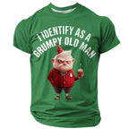 Old Man Attitude Funny Aging Graphic Everyday Casual Tee