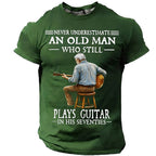 Seventies Guitar Player Humor Graphic Tee