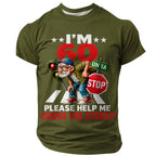 Old Man Experience Funny Aging Graphic Casual Street Tee