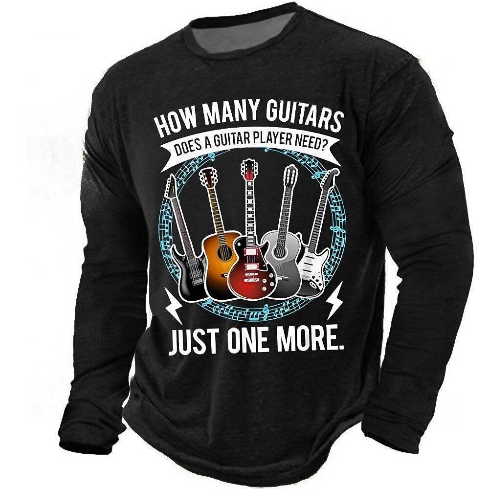 How Many Guitars Just One More Long Sleeve Tee