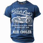 Normal Grandpa Only Cooler Motorcycle Biker Funny Graphic Tee