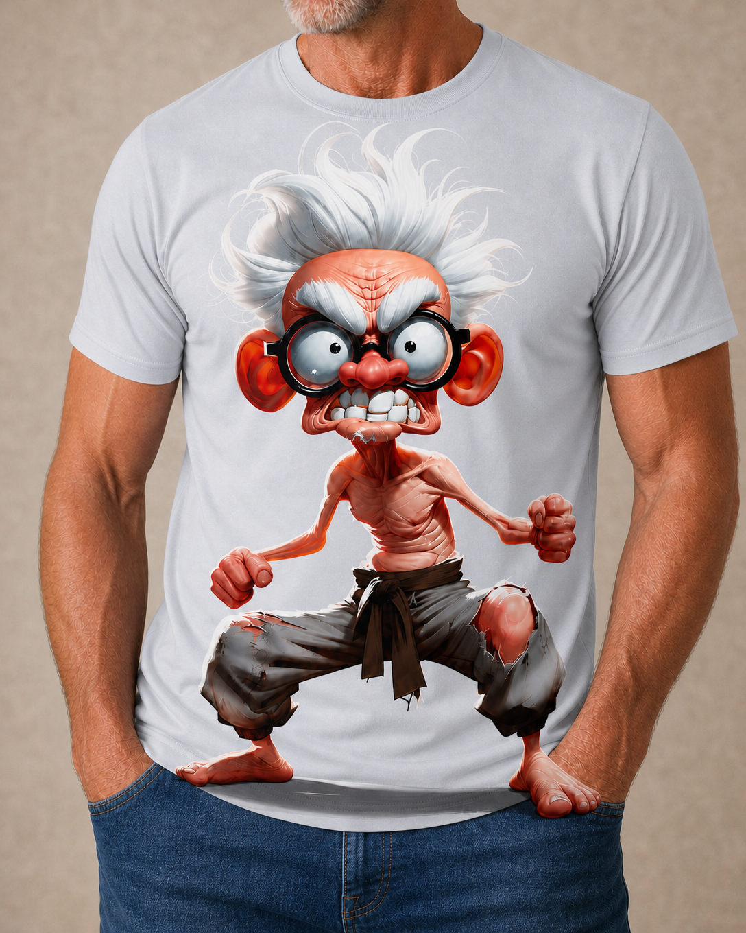 Funny Cartoon Old Man Legendary Graphic Tee