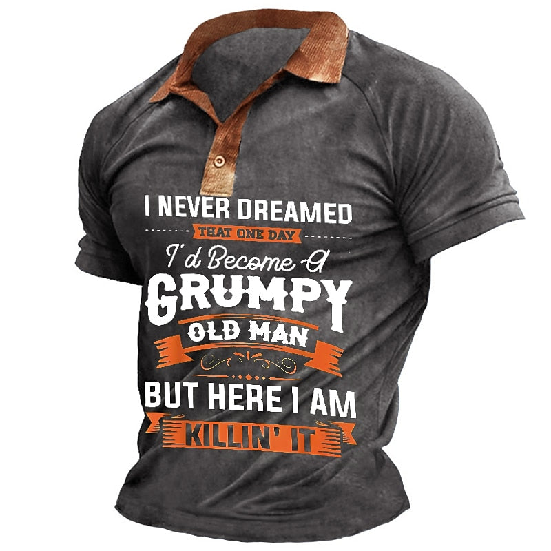 Grumpy Old Man Killin It Funny Aging Graphic Tee