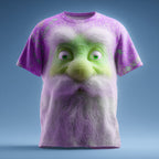Santa Claus Christmas 3D Artistic Vacation Street Graphic Tee