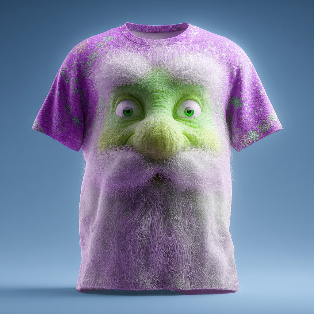 Santa Claus Christmas 3D Artistic Vacation Street Graphic Tee