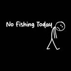 No Fishing Today Sad Stick Figure Graphic Humor Tee
