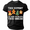 Santa Claus Gingerbread Christmas Holiday Graphic Short Sleeve Tee