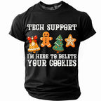 Santa Claus Gingerbread Christmas Holiday Graphic Short Sleeve Tee