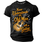 Sarcastic Old Guitarist Humor Graphic Shirt