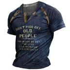 Dont Piss Off Old People Funny Vintage Graphic Tee
