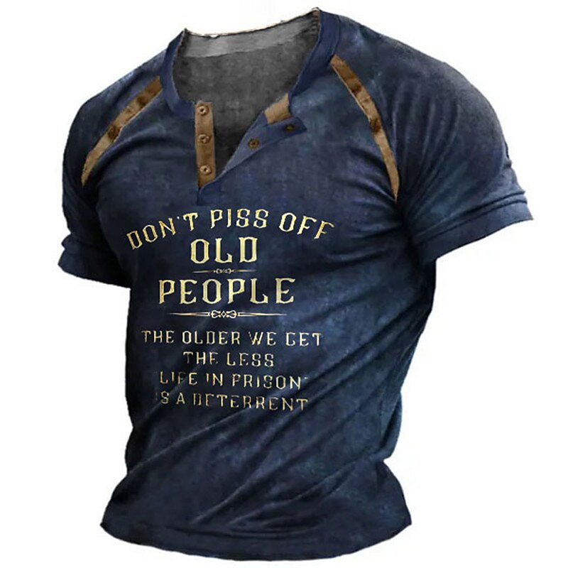 Dont Piss Off Old People Funny Vintage Graphic Tee