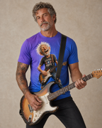 Old Rocker Cool Old Man Guitar Cartoon Tee