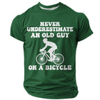 Legendary Old Man Bicycle Funny 3D Graphic Print Tee