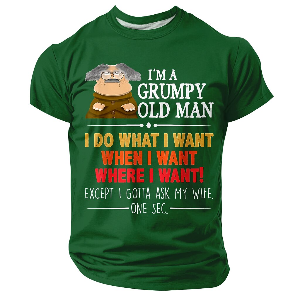 Grumpy Old Man Ask My Wife Marriage Humor Tee