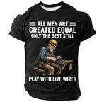 Live Wire Electrician Humor Graphic Shirt